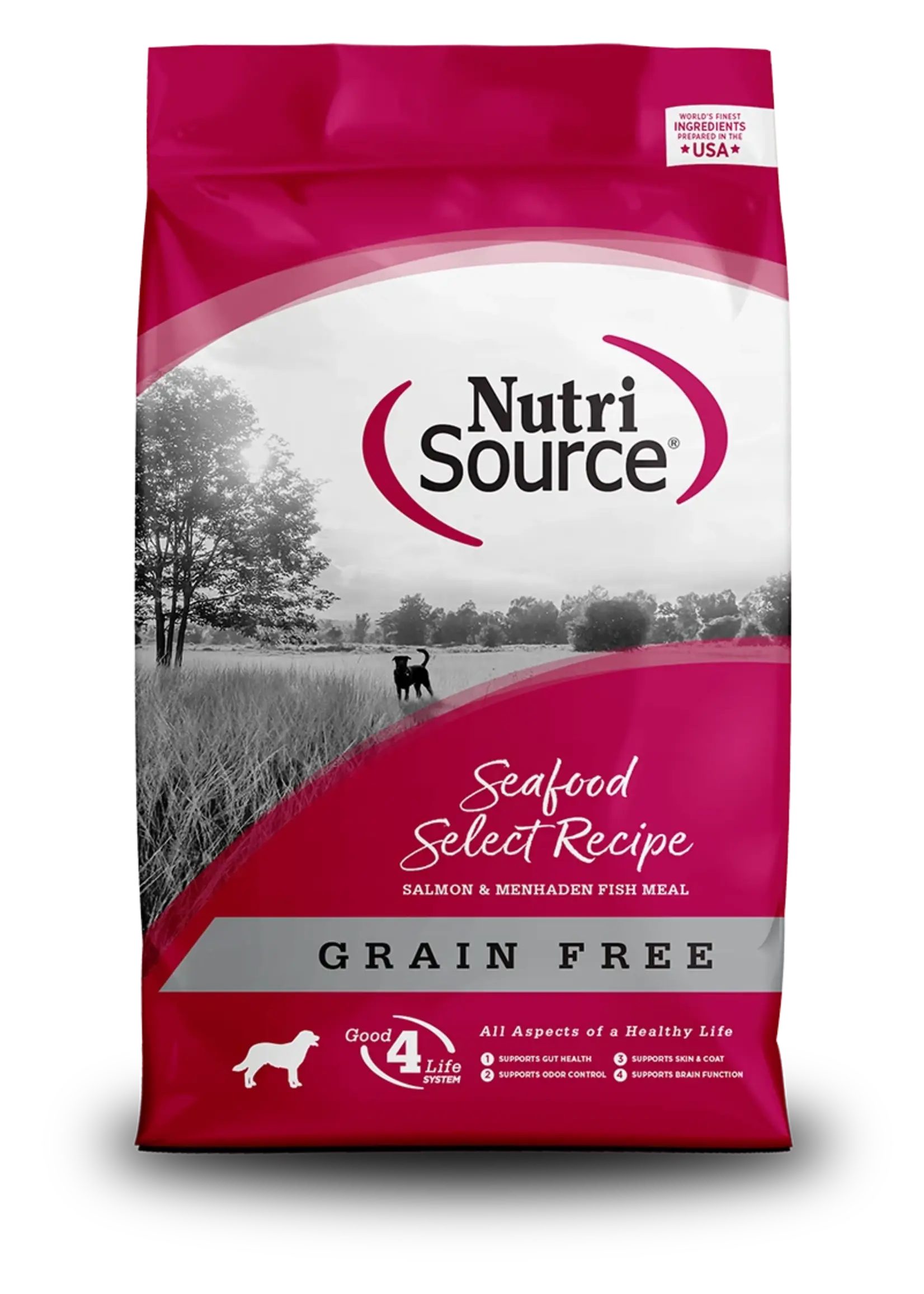 nutri source Nourriture sèche pour chien | Saumon et Fruits de mer | Sans Grains | Nutri-Source 11.81 kg