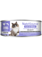 nutri source NS®️ Conserve Chat, Poulet et Saumon Sélect + lait de chèvre, pâté 155g