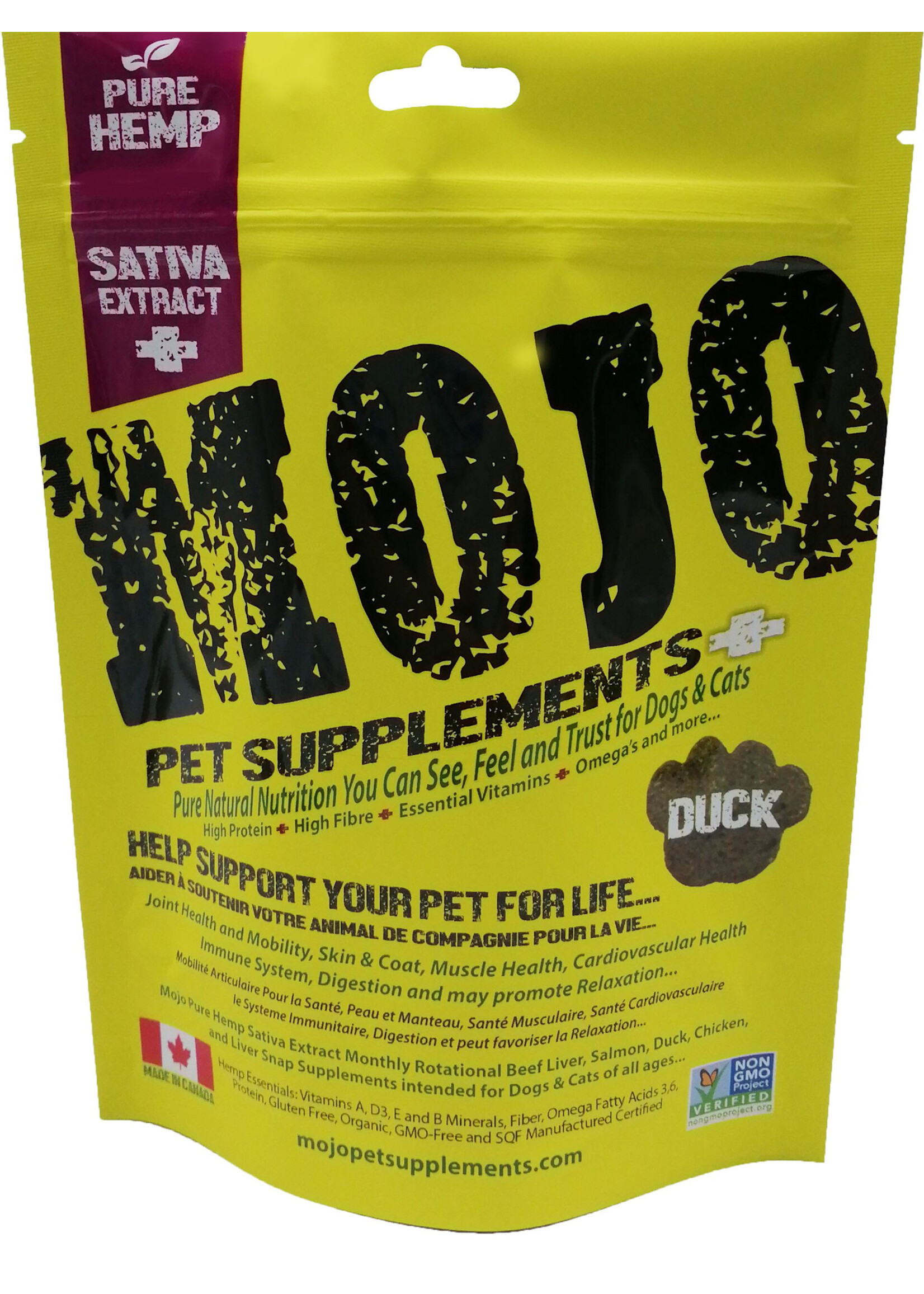 MOJO Mojo Suppléments à Base De Chanvre Pour Chiens Et Chats, Saveur De Canard 116gr