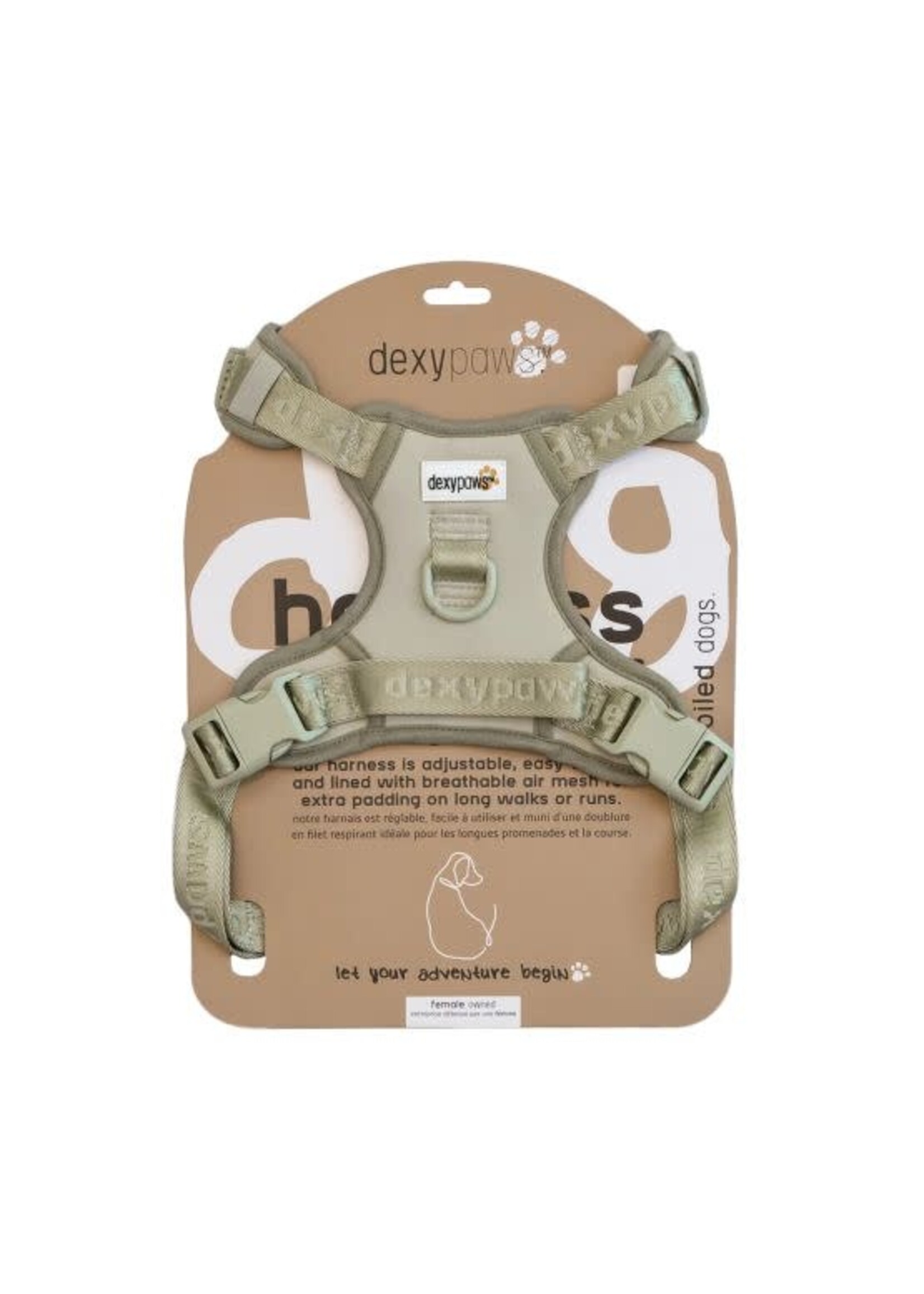 Dexypaws Dexypaws Harnais Sans Traction Pour Chien, Vert Sauge - Très Grand