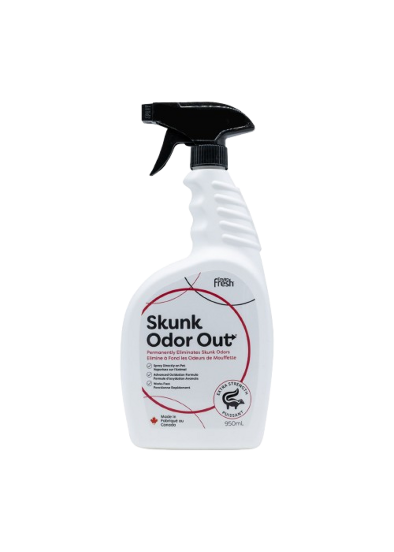 Enviro Fresh ENVIROFRESH ODOR OUT, FORMULE MOUFETTE, DÉTRUIT LES ODEURS DE MOUFETTE 950ml (CS=8)