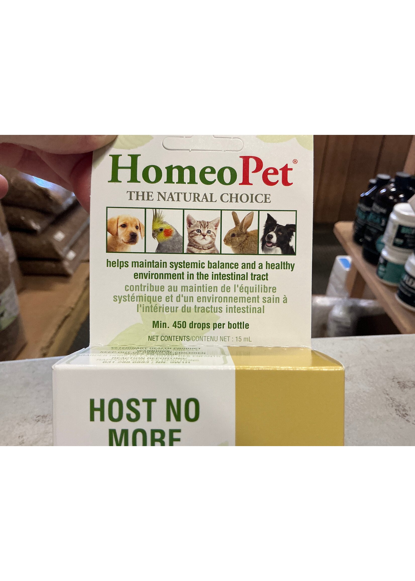 homeoPet Host no more, vermifuge naturel, chien/oiseau/lapin