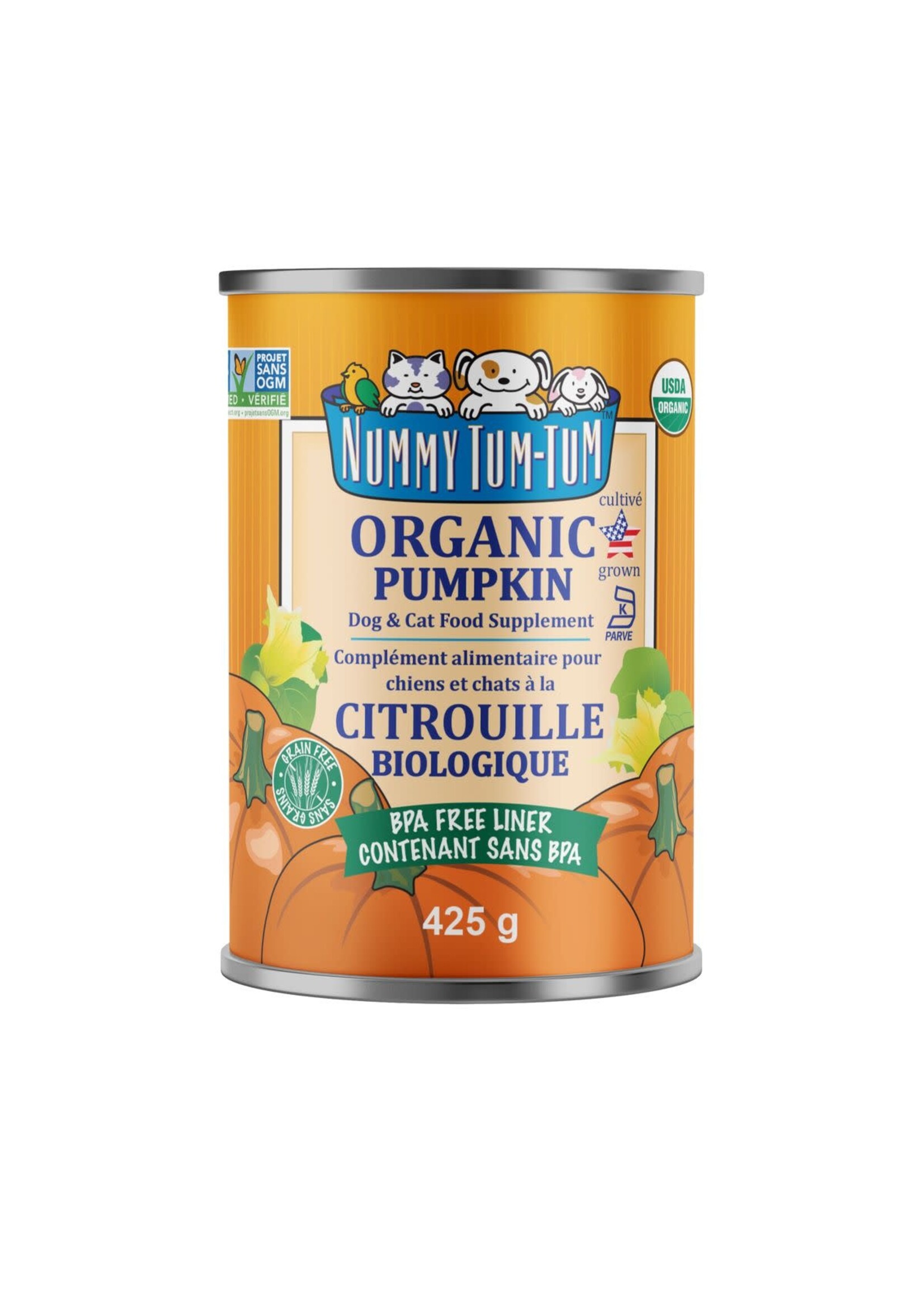 Nummy Nummy Tum-Tum complément alimentaire pour chies et chat- citrouille biologique 425 gr