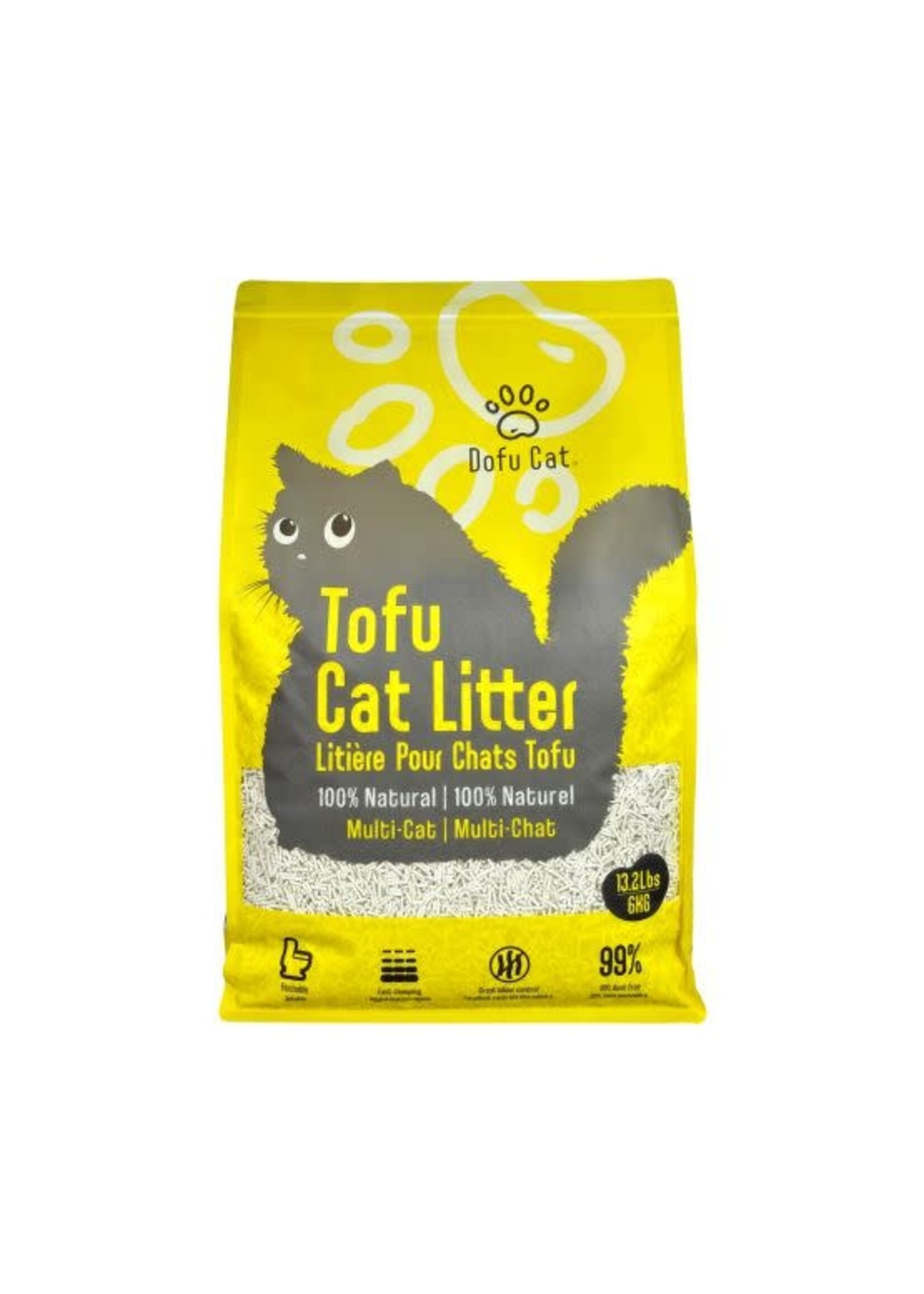 Dofu Dofu Cat Litière Agglomérante, Formule Tofu 6 Kg