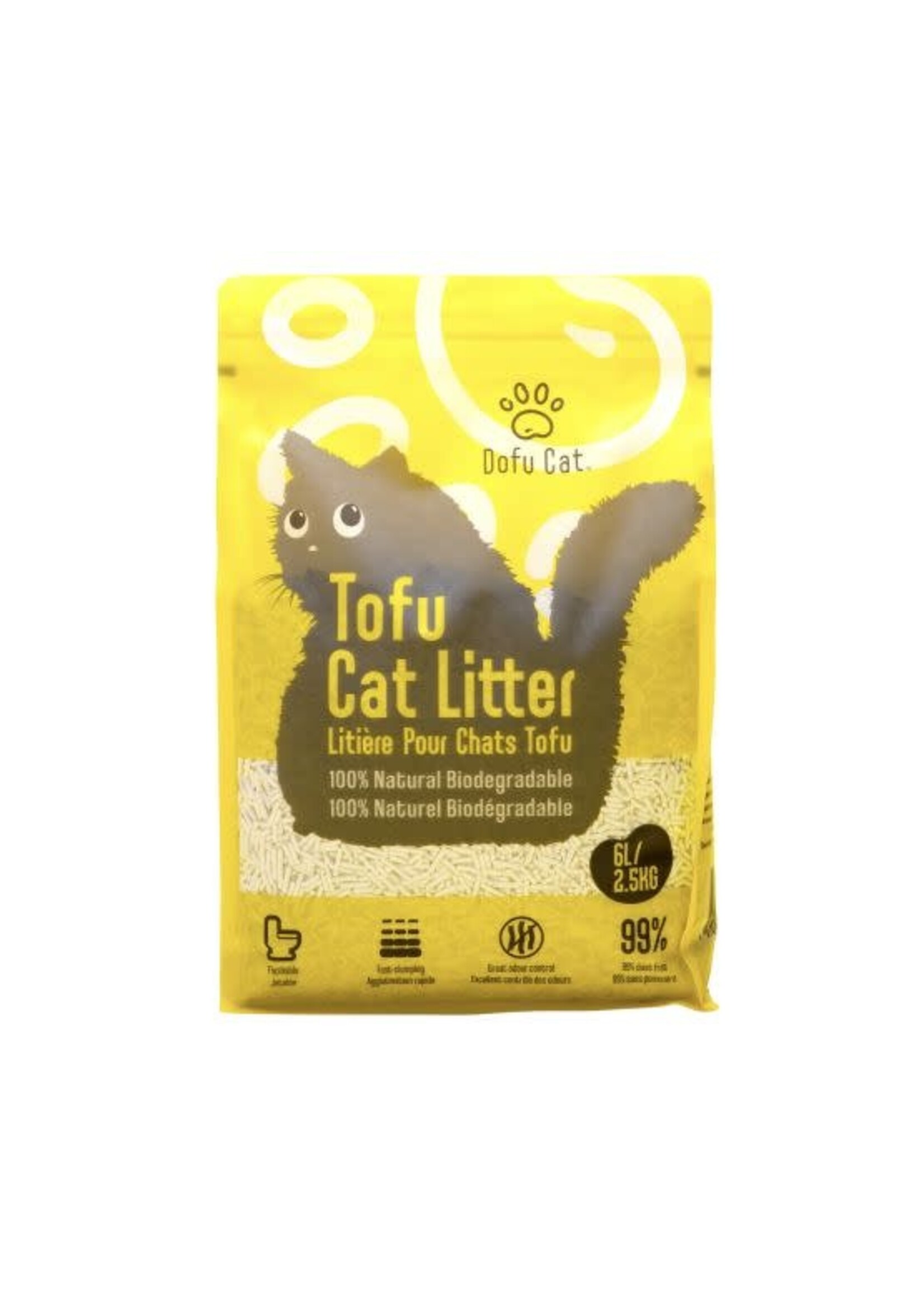 Dofu Dofu Cat Litière Agglomérante, Formule Tofu 2.5 Kg