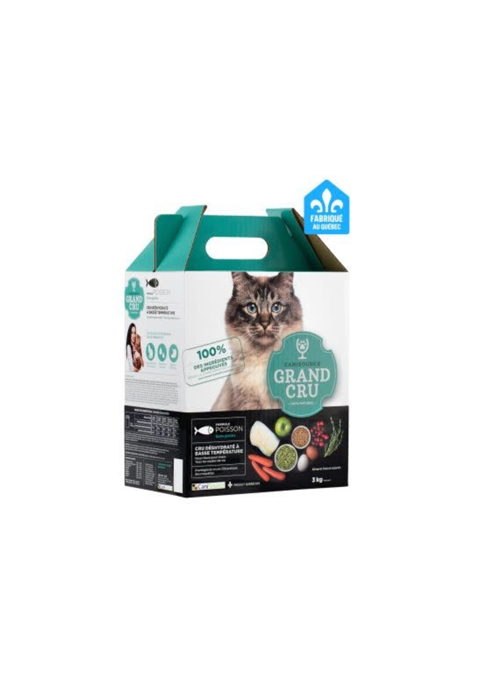 Canisource Canisource Grand Cru Nourriture Pour Chat, Sans Grains - Poisson 3 Kg