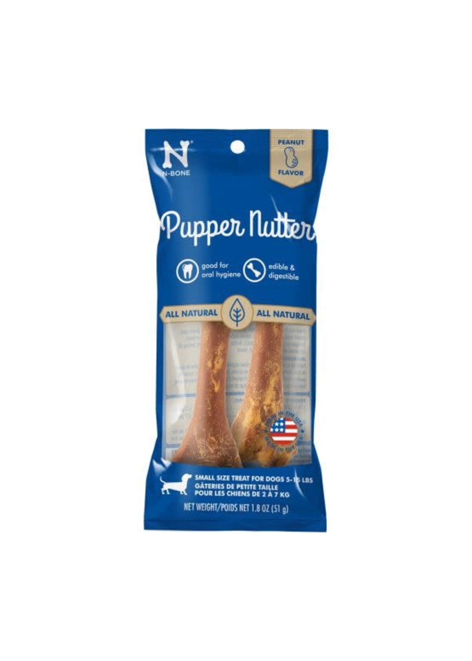 N-bone N-bone Pupper Nutter Gâterie Pour Chien à Saveur D'arachides, Petit (pqt 2) 1,4oz