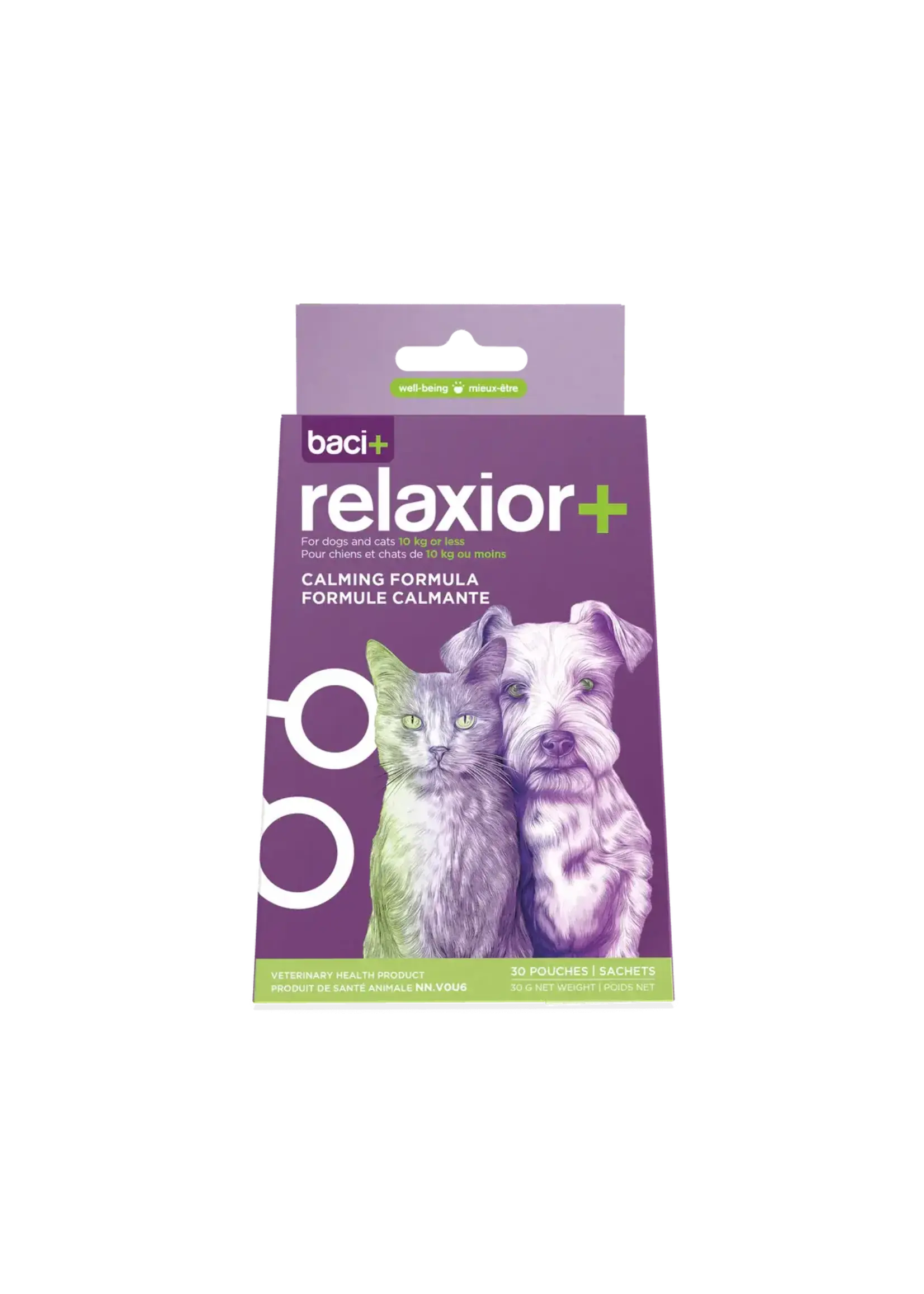 Baci+ Relaxior + chien ou chat de moins de 10 kg, 30 g