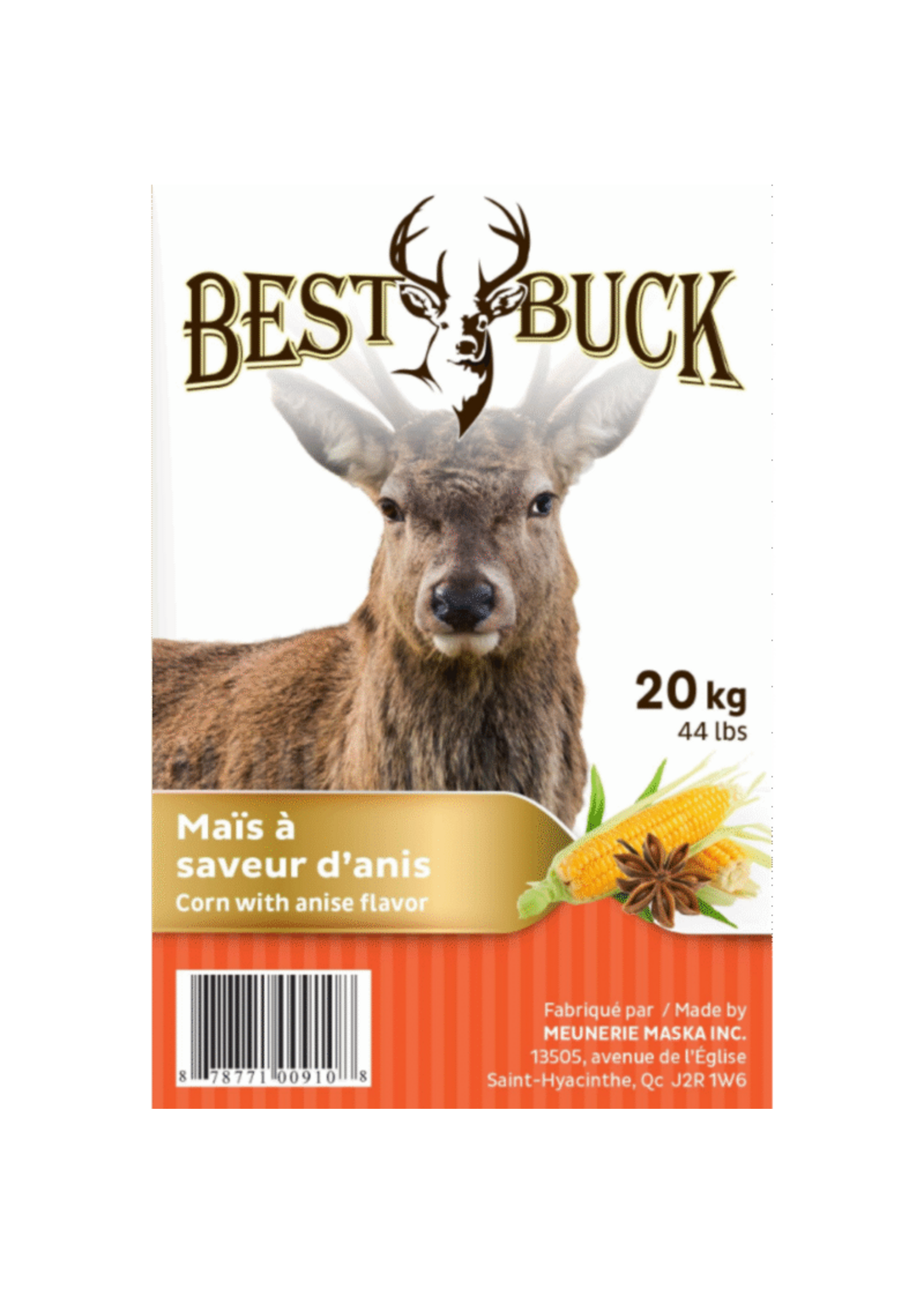 Soucy Maïs pour chevreuil à saveur d'anis 20 kg