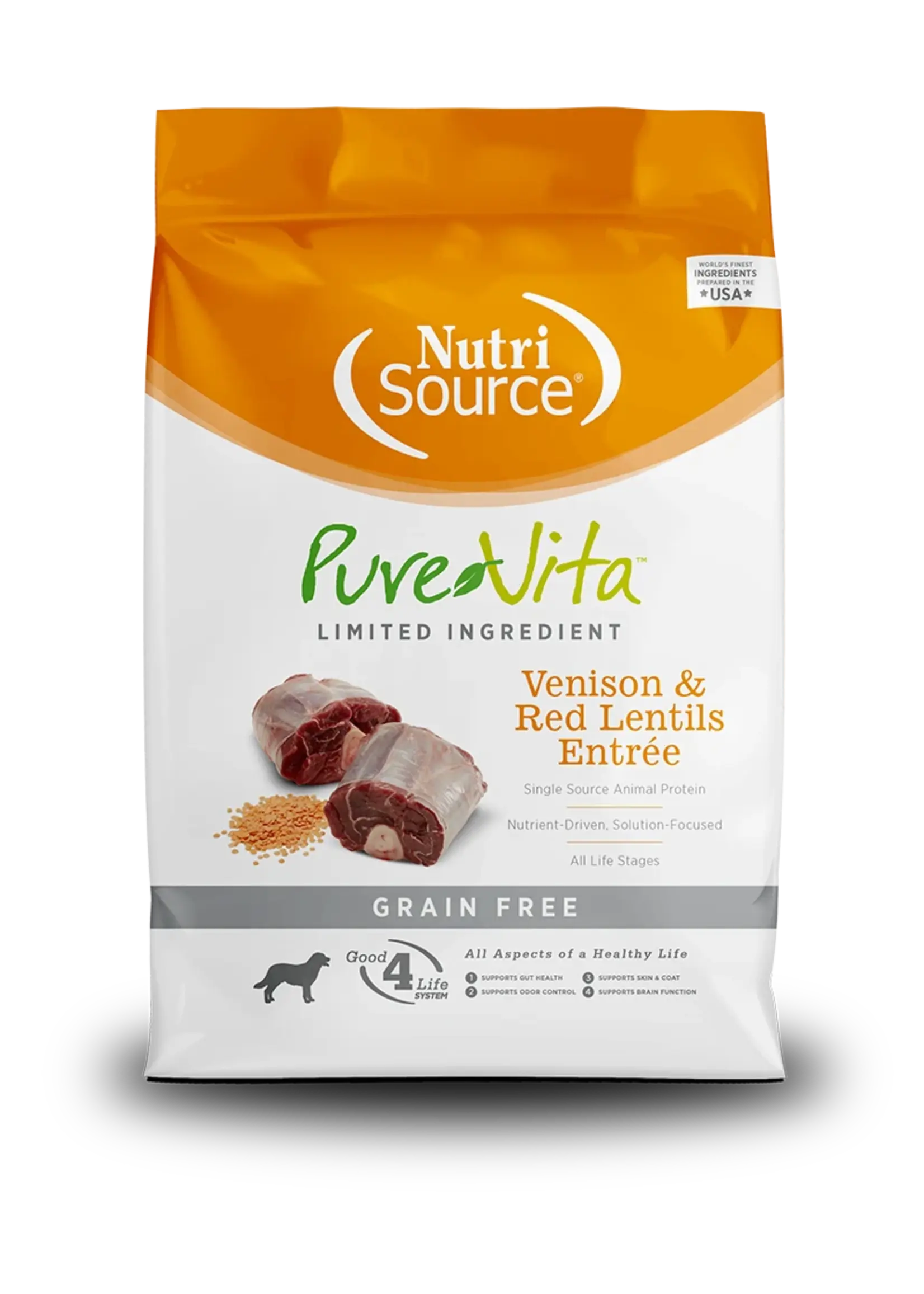 NutriSource PureVita pour chiens Venaison et lentilles rouges