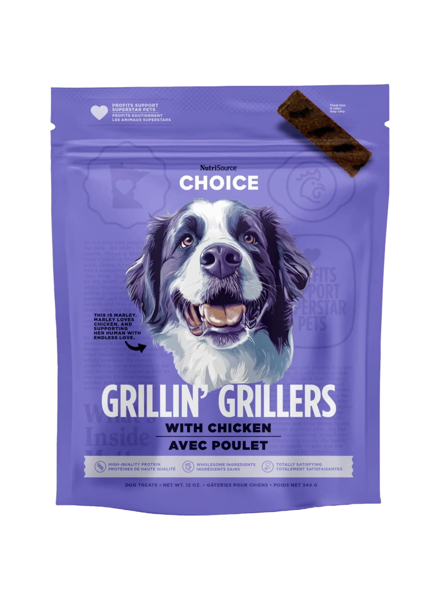 nutri source Gâteries | Chien | Grillin’ Grillers au Poulet | NutriSource 340 g