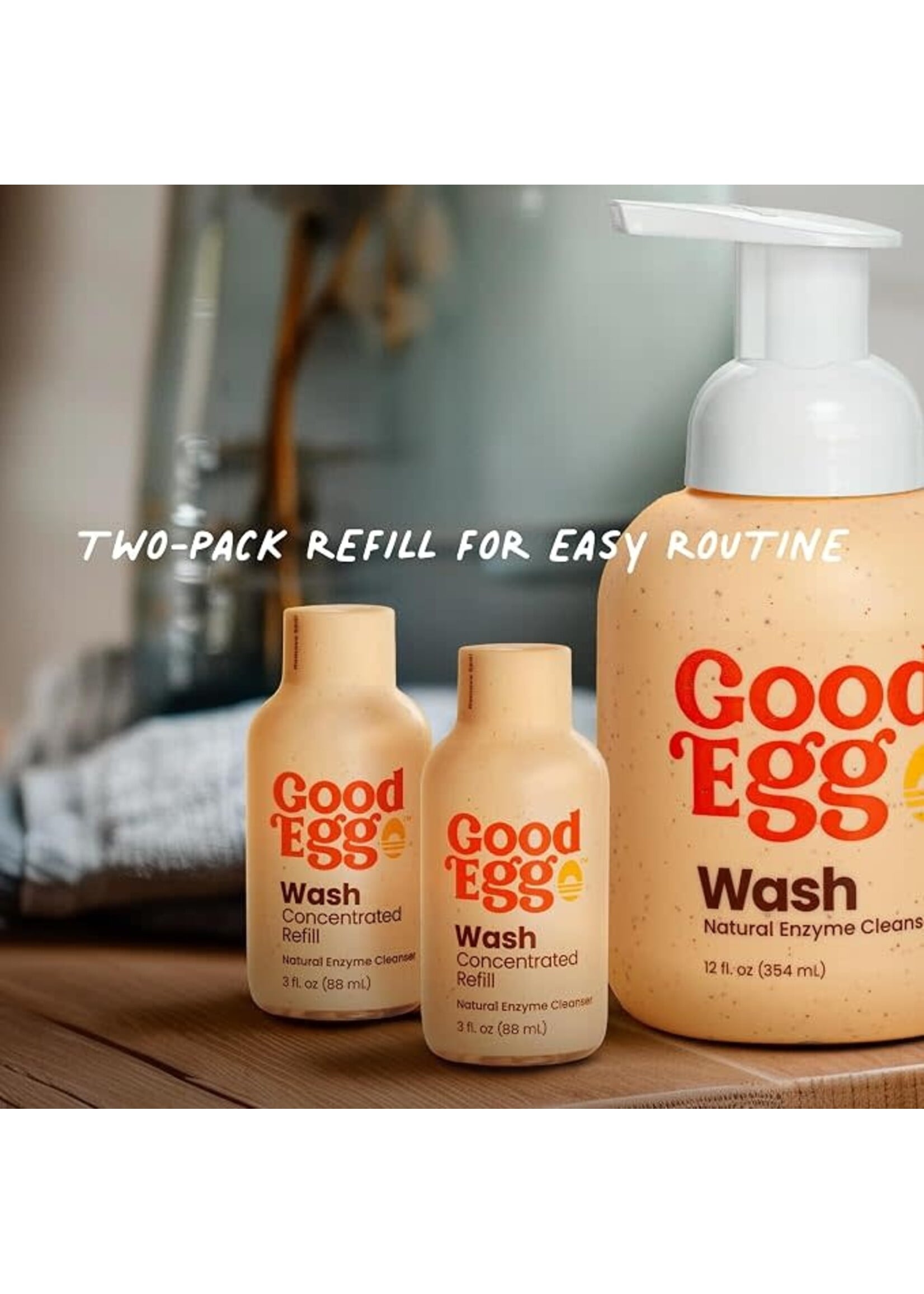 Goodegg nettoyeur d’œufs recharge 2 X 3 oz (88ml)