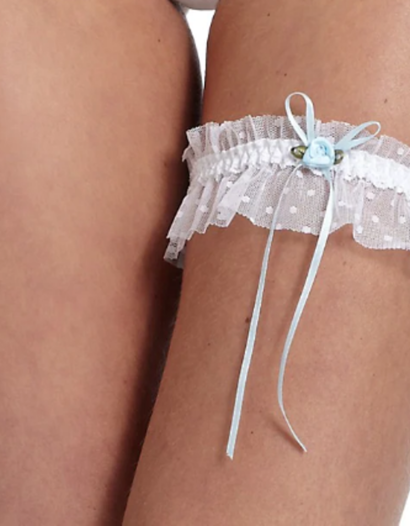 Hanky Panky Hanky Panky Dotted Tulle White Garter