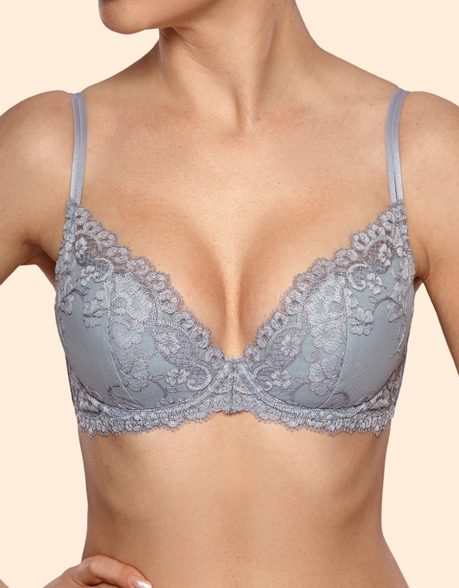 Ajour Ajour Calypso Icy Grey Push-Up Bra w/ Inserts