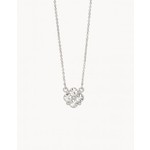 Spartina Necklace/Blessed Crystal Clover Sil/SLV