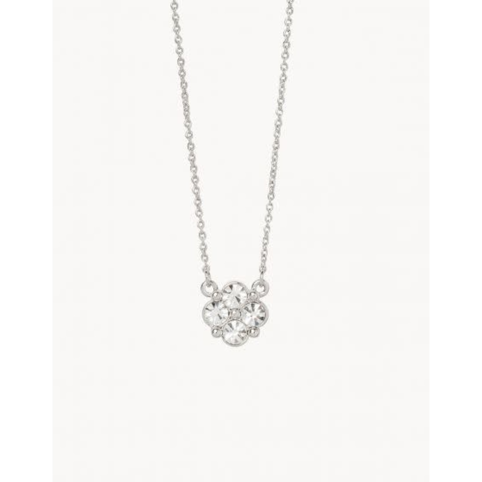 Spartina Necklace/Blessed Crystal Clover Sil/SLV