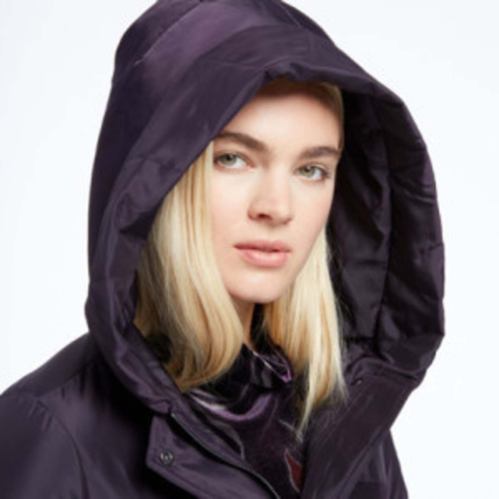 Catalyst Coat in Night Shade w/Textured Puffy Hood, Pockets/Fringe
