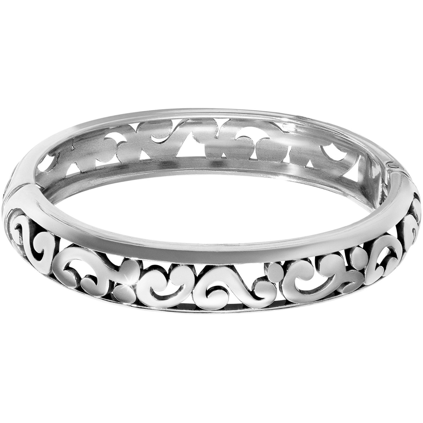 Brighton Contempo Medium Hinged Bangle in Silver