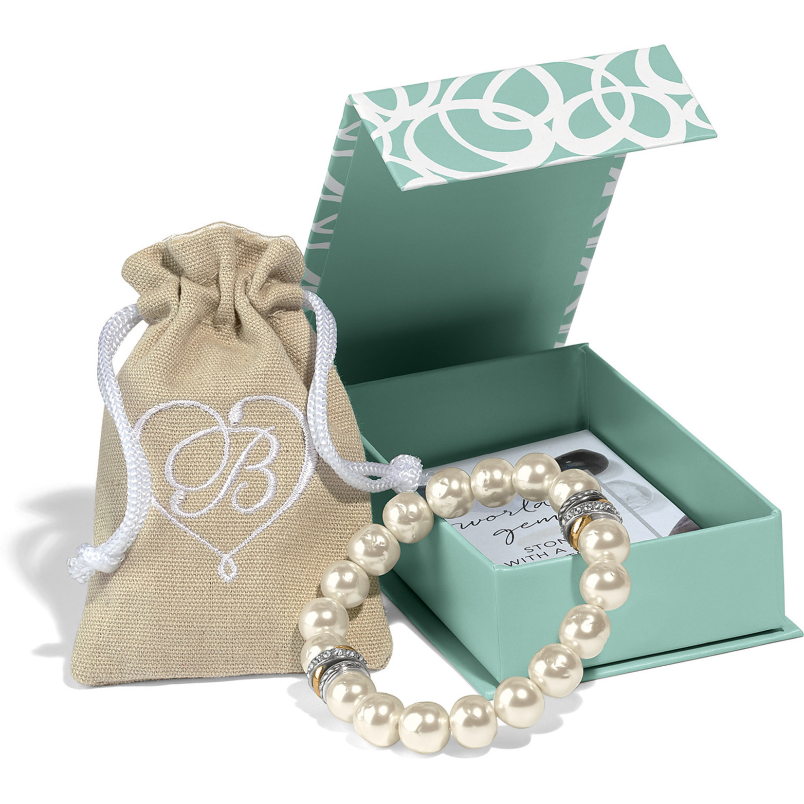 Brighton Neptune's Rings Pearl Stretch Bracelet