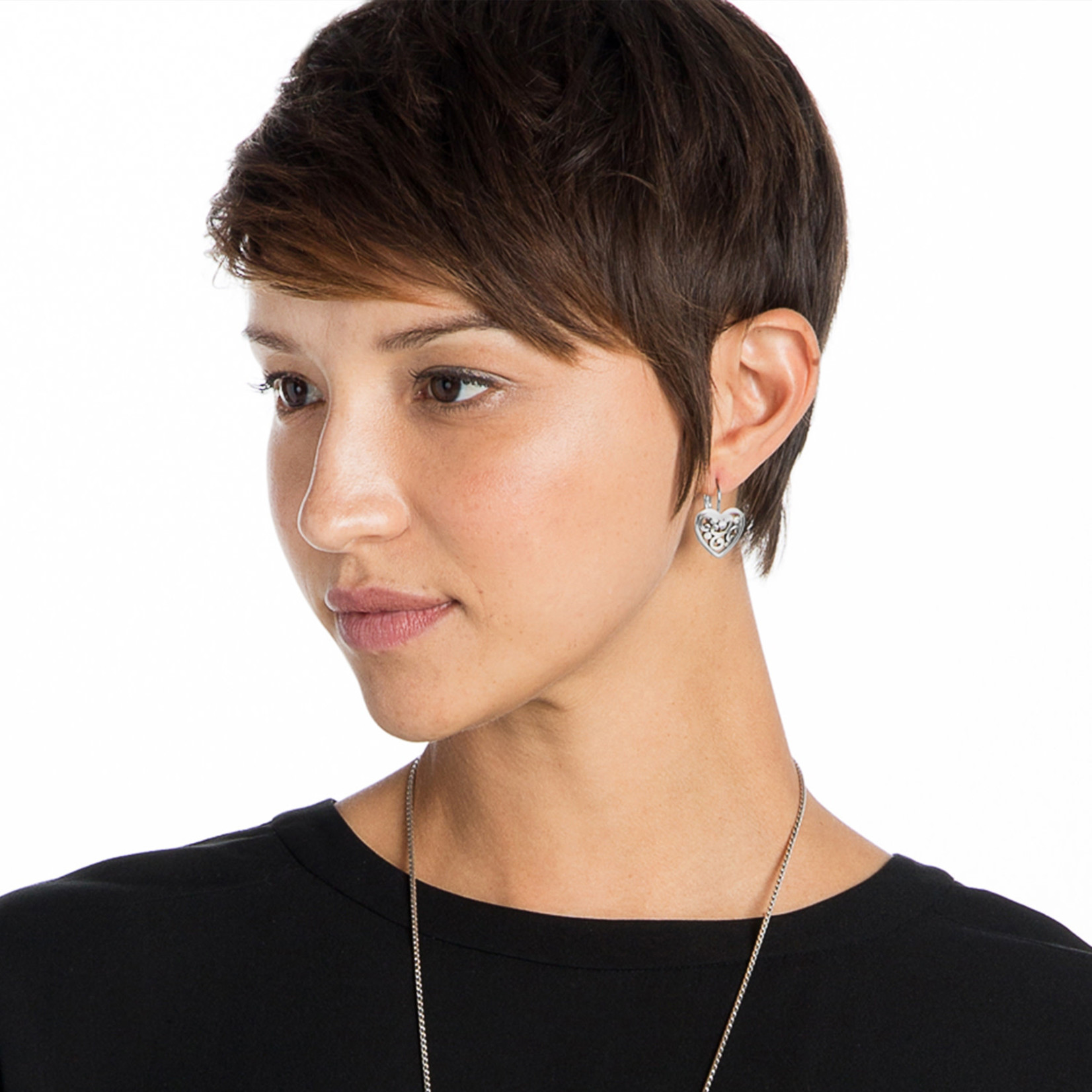 Brighton Contempo Heart Leverback Earrings