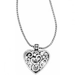 Brighton Contempo Heart Badge Clip Necklace