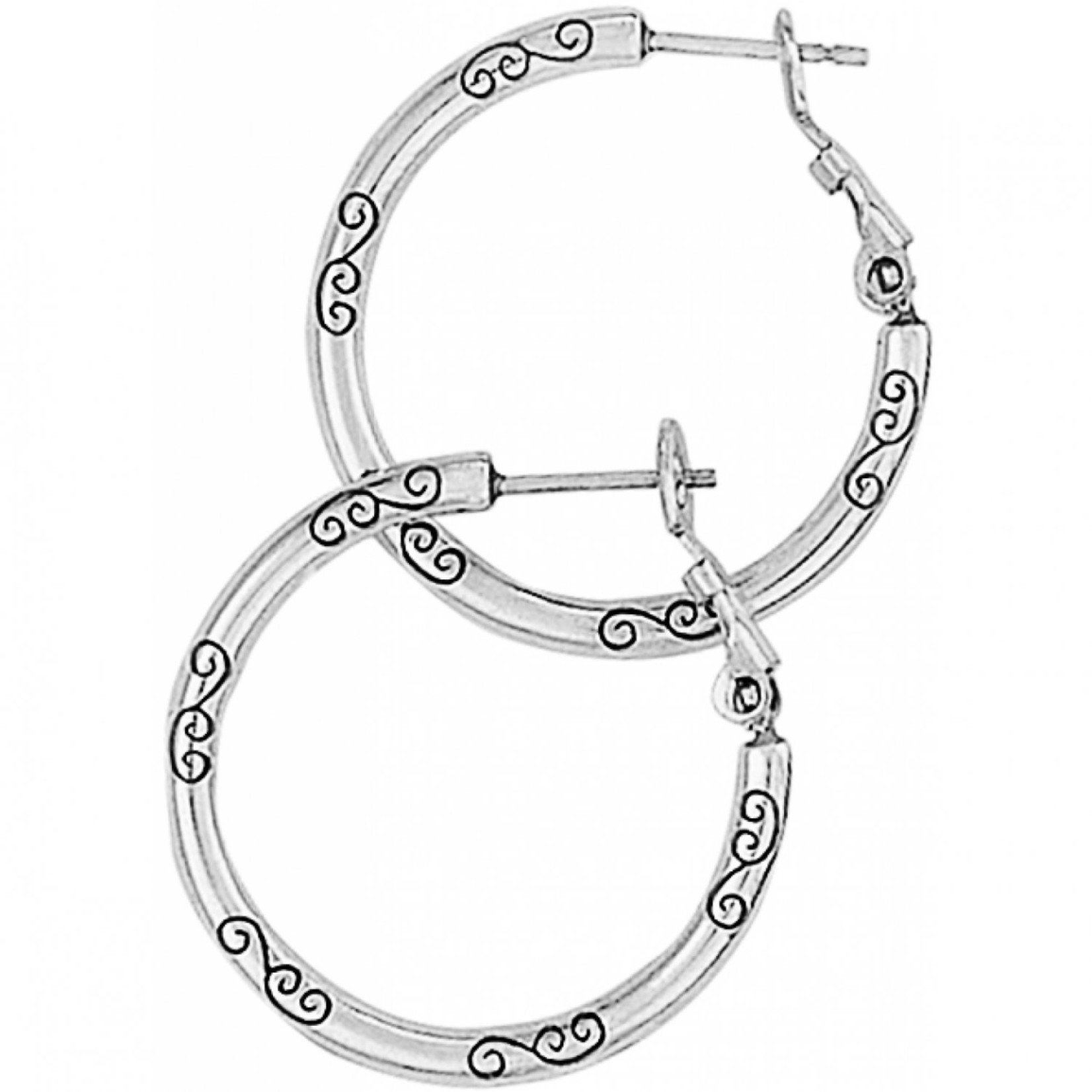 Brighton Small Charm Hoop Earrings in Silver