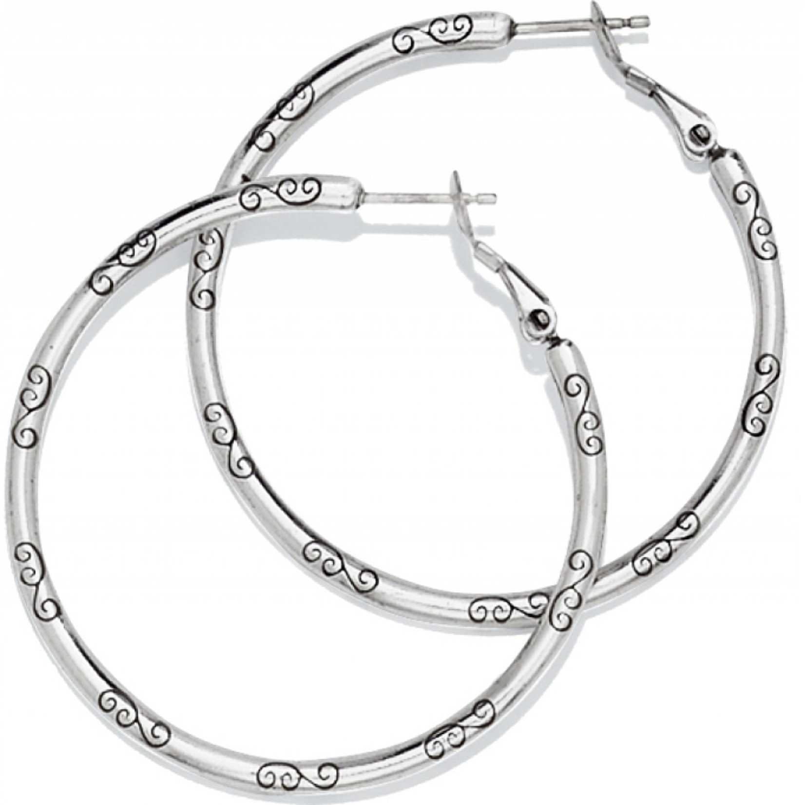 Brighton Large Earring Charm Hoop Silver