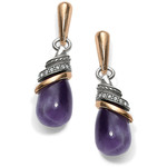 Brighton Neptune's Rings Amethyst Teardrop Earrings