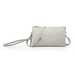 Jen & Co Riley Vegan Leather Double-Sided Wristlet/Crossbody - Bone (BN)