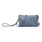 Jen & Co Riley Vegan Leather Double-Sided Wristlet/Crossbody - Denim Blue