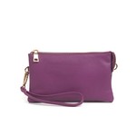 Jen & Co Riley Vegan Leather Double-Sided Wristlet/Crossbody - Purple(PP)