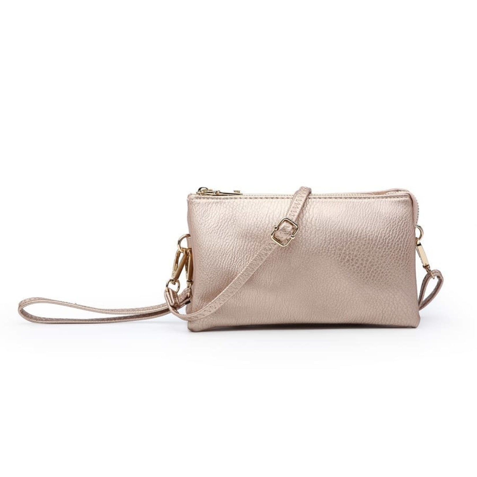 Jen & Co DNR Riley Vegan Leather Double-Sided Wristlet/Crossbody - Rose Gold(RGD)