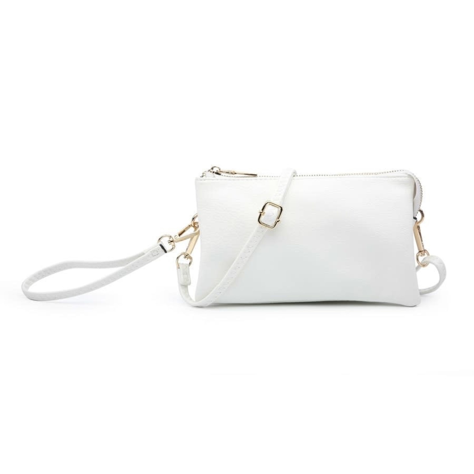 Jen & Co Riley Vegan Leather Double-Sided Wristlet/Crossbody - White(WT)