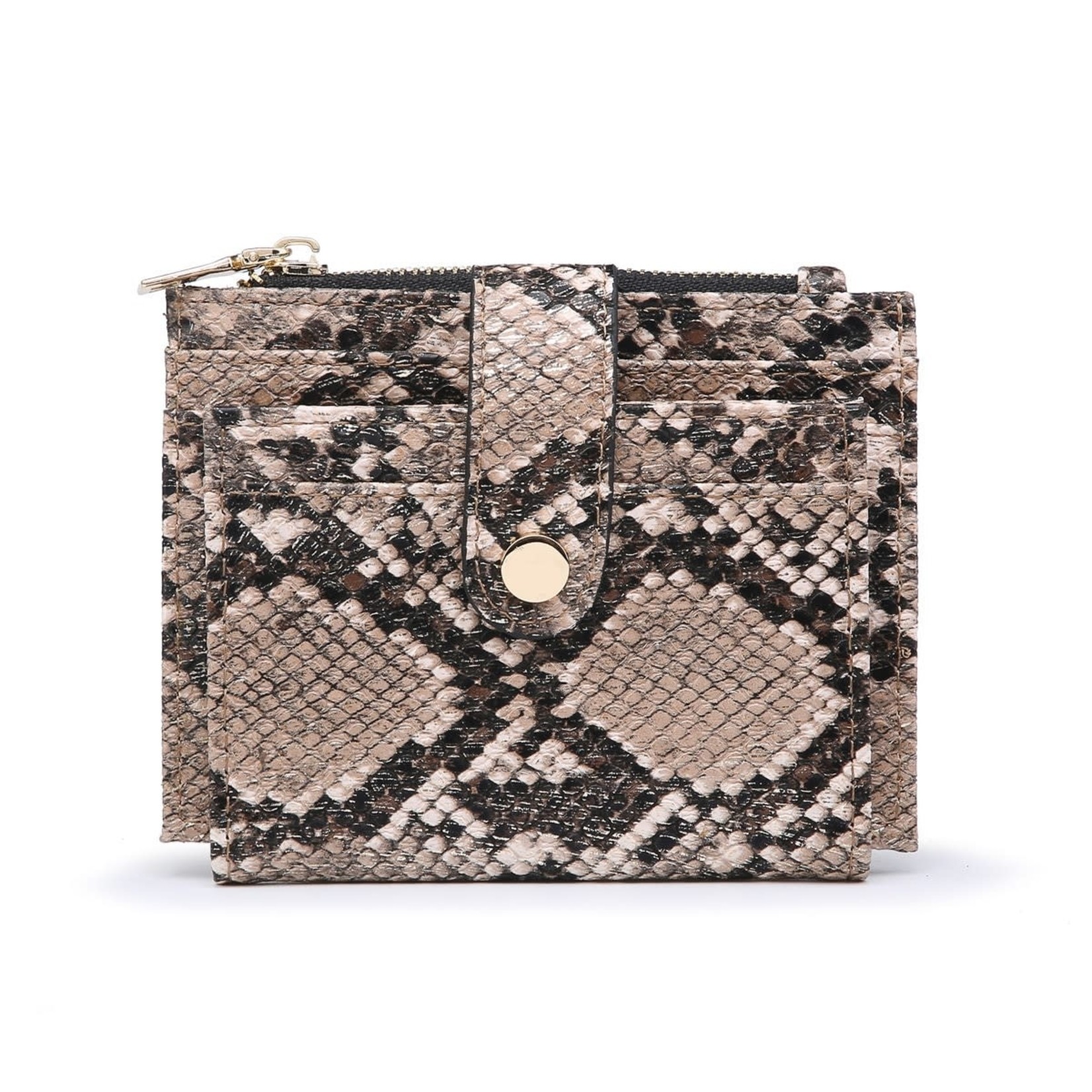 Jen & Co Bronze Python Wallet/Credit Card Holder in Vegan Leather