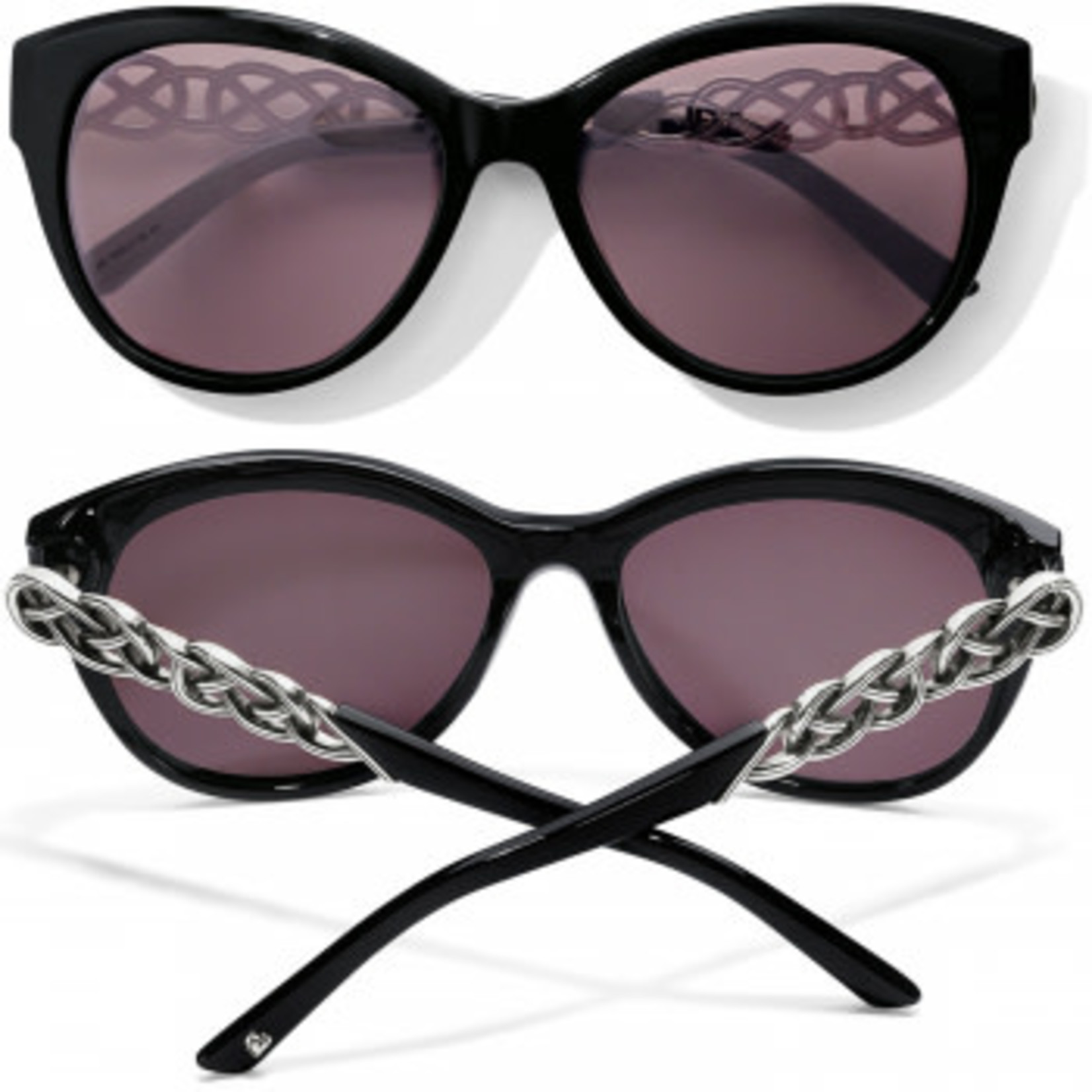 Brighton Interlok Braid Sunglasses in Black