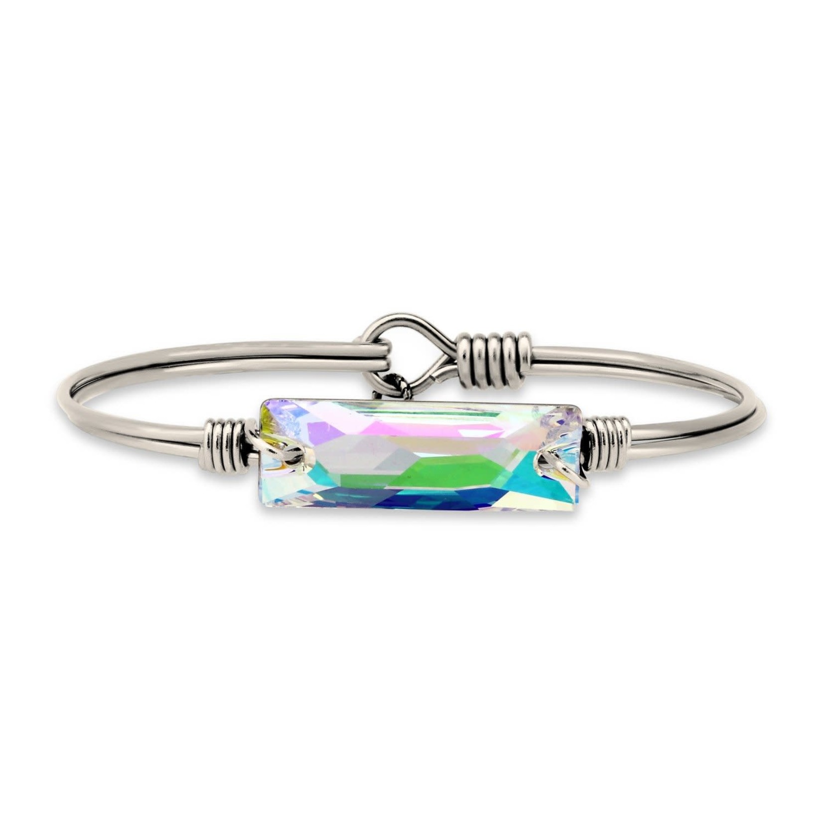 Luca+Danni Hudson Bangle Bracelet In Crystal AB/Silver Tone Petite