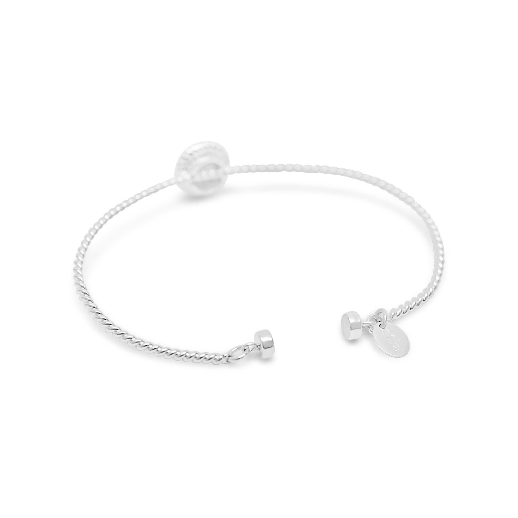 Heart Pave' Rope Bracelet w/Magnetic Closure