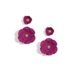 Zenzii Flower Power Convertible Metal Berry Earrings w/18K Gold