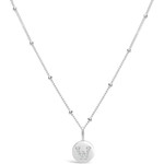 Love Letter "W" Mini Disk Necklace
