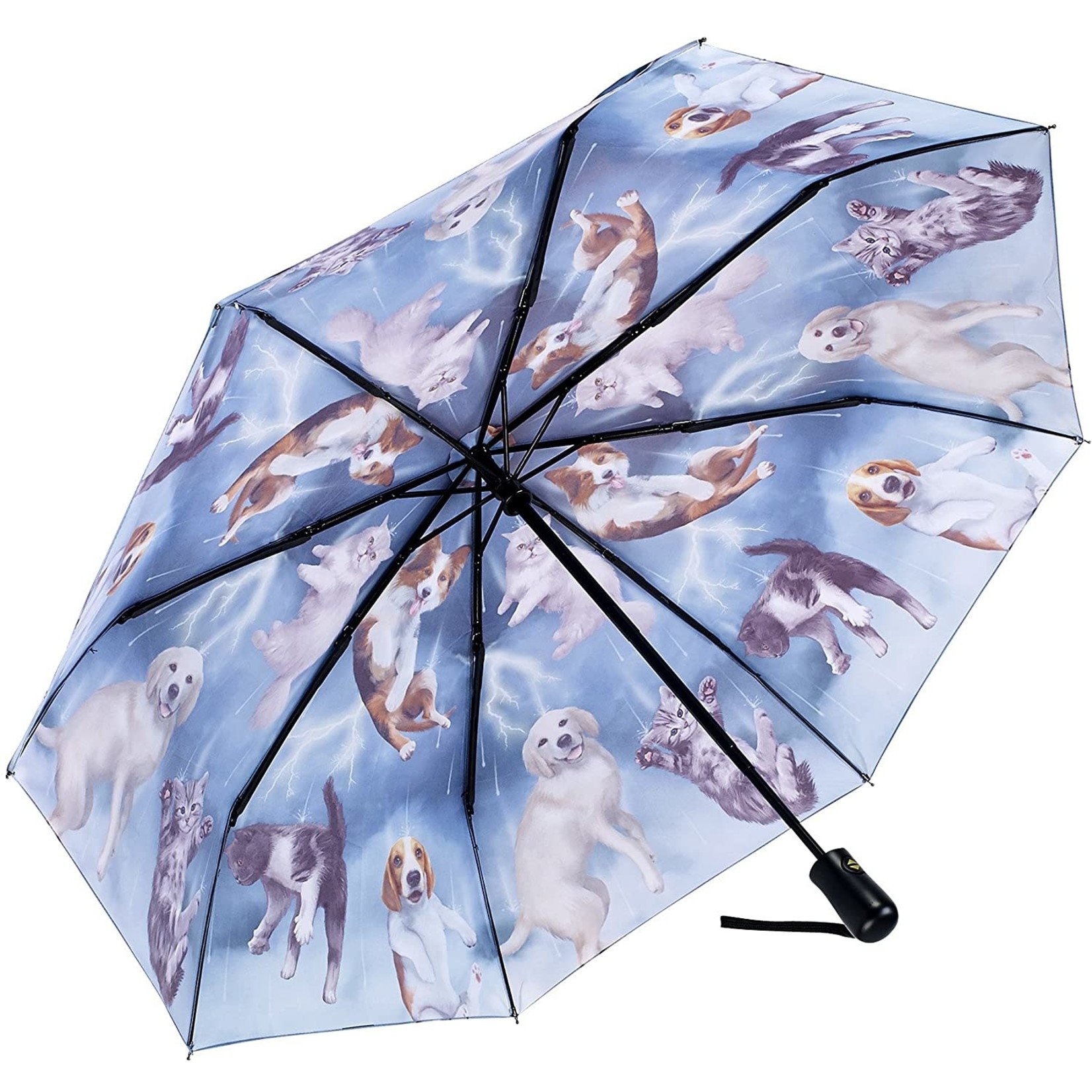 Raining Cats & Dogs Folding Umbrella