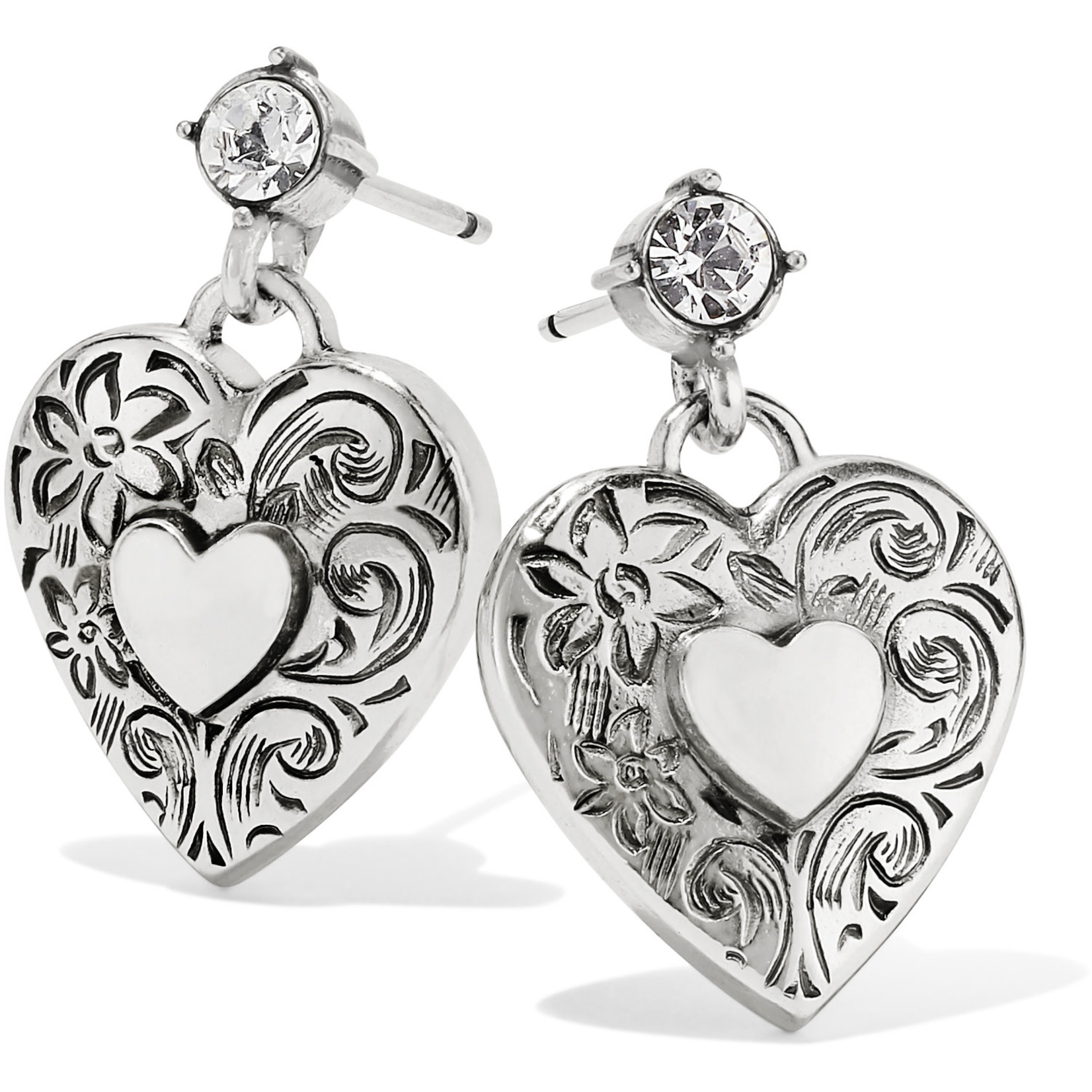 Brighton One Heart Post Drop Earring