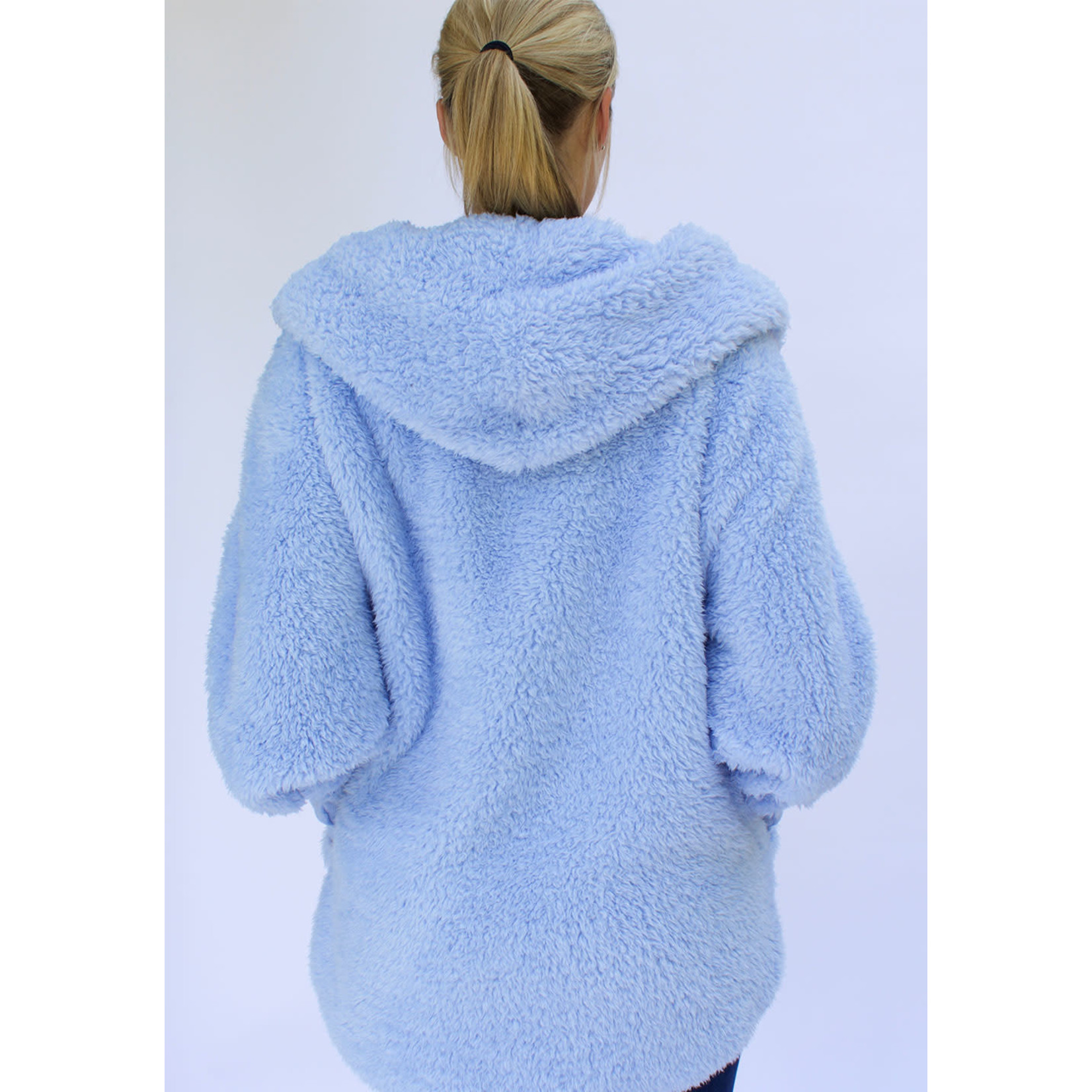 fleece cardigan with hood