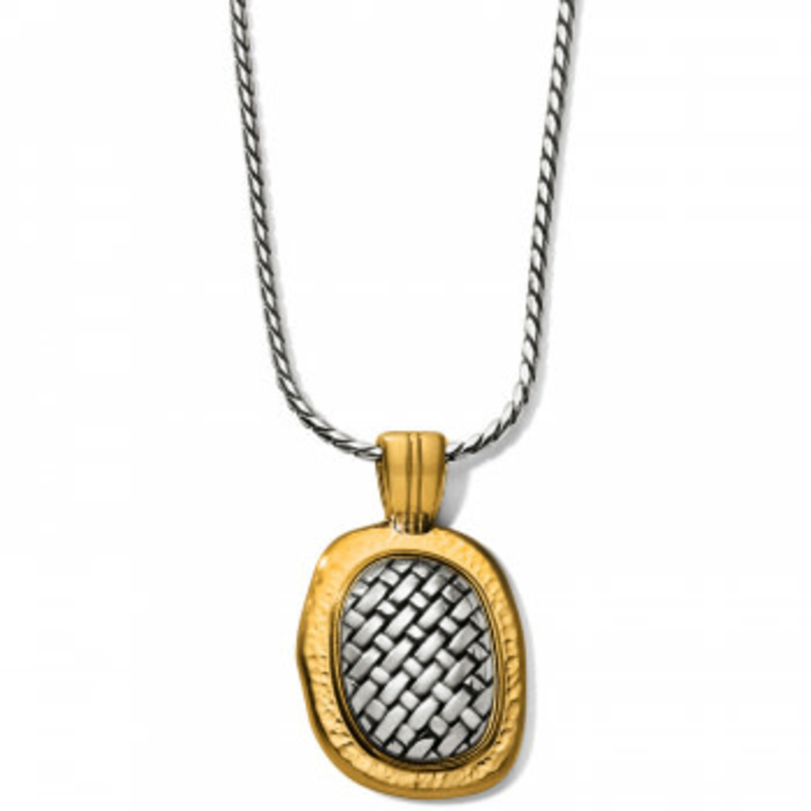 Brighton Ferrara Artisan Two Tone Pendant Necklace Silver-Gold
