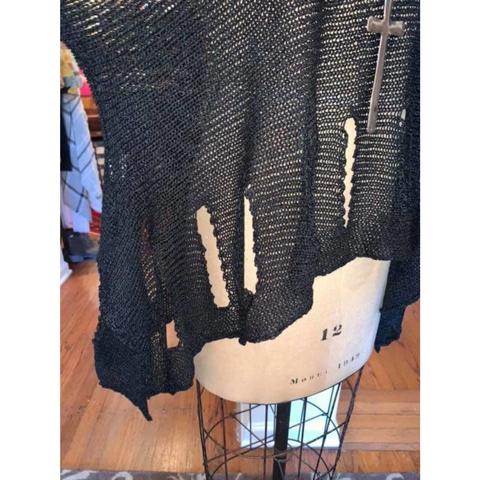 Holey Moley Sweater Fine Gauge O/S Black