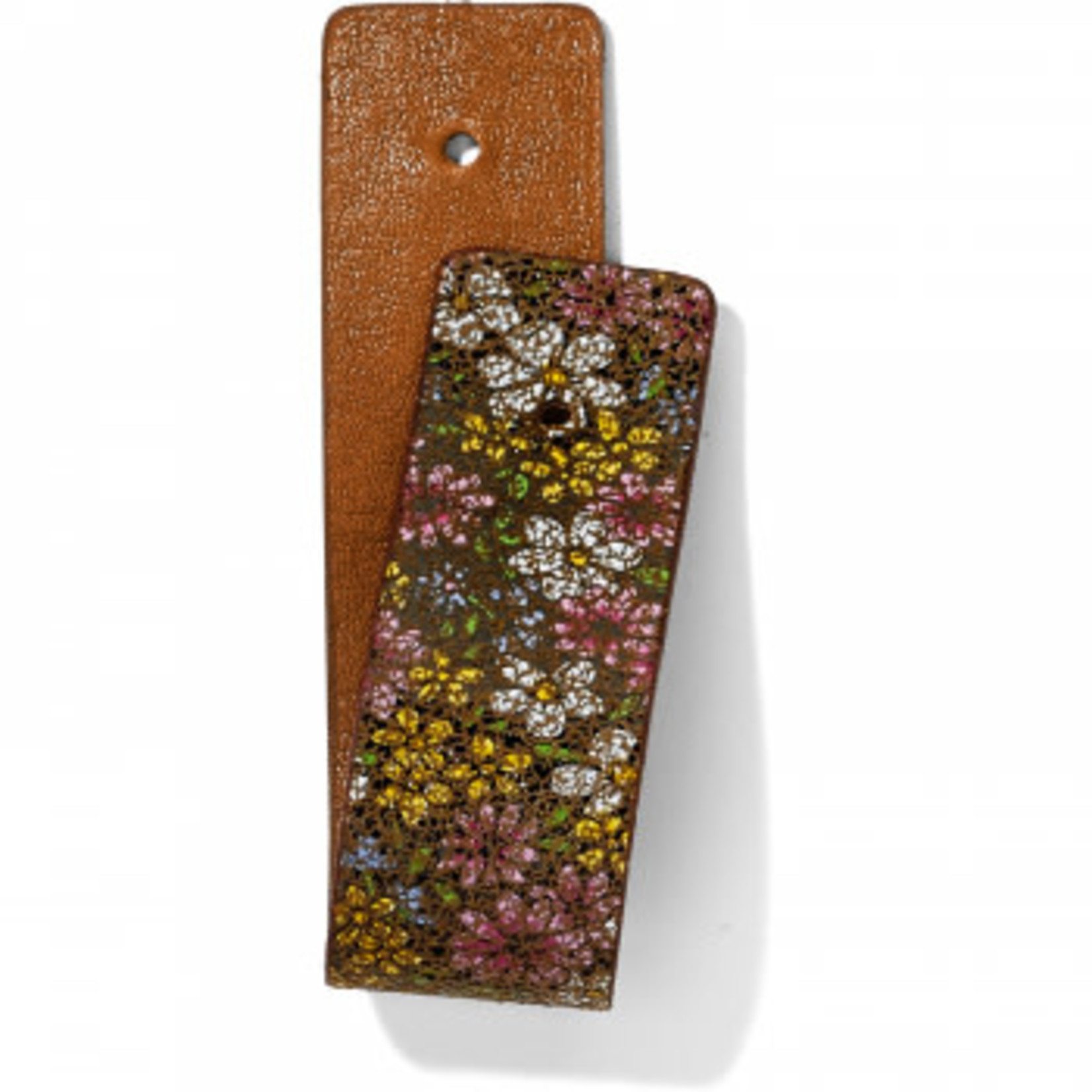 Brighton Leather for Narrow Christo Cuff in Floral/Brown-Cognac