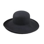 Jeanne Simmons Black Wool Felt Upturn Hat