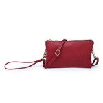Jen & Co Riley Vegan Leather Double-Sided Wristlet/Crossbody - Wine (WN)