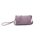 Jen & Co Riley Vegan Leather Double-Sided Wristlet/Crossbody - Violet (VL)