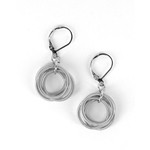 Sea Lily Silver Piano Wire Loop Earrings
