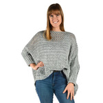 Catherine Lillywhites Open Weave Oversize Sweater Lt Grey